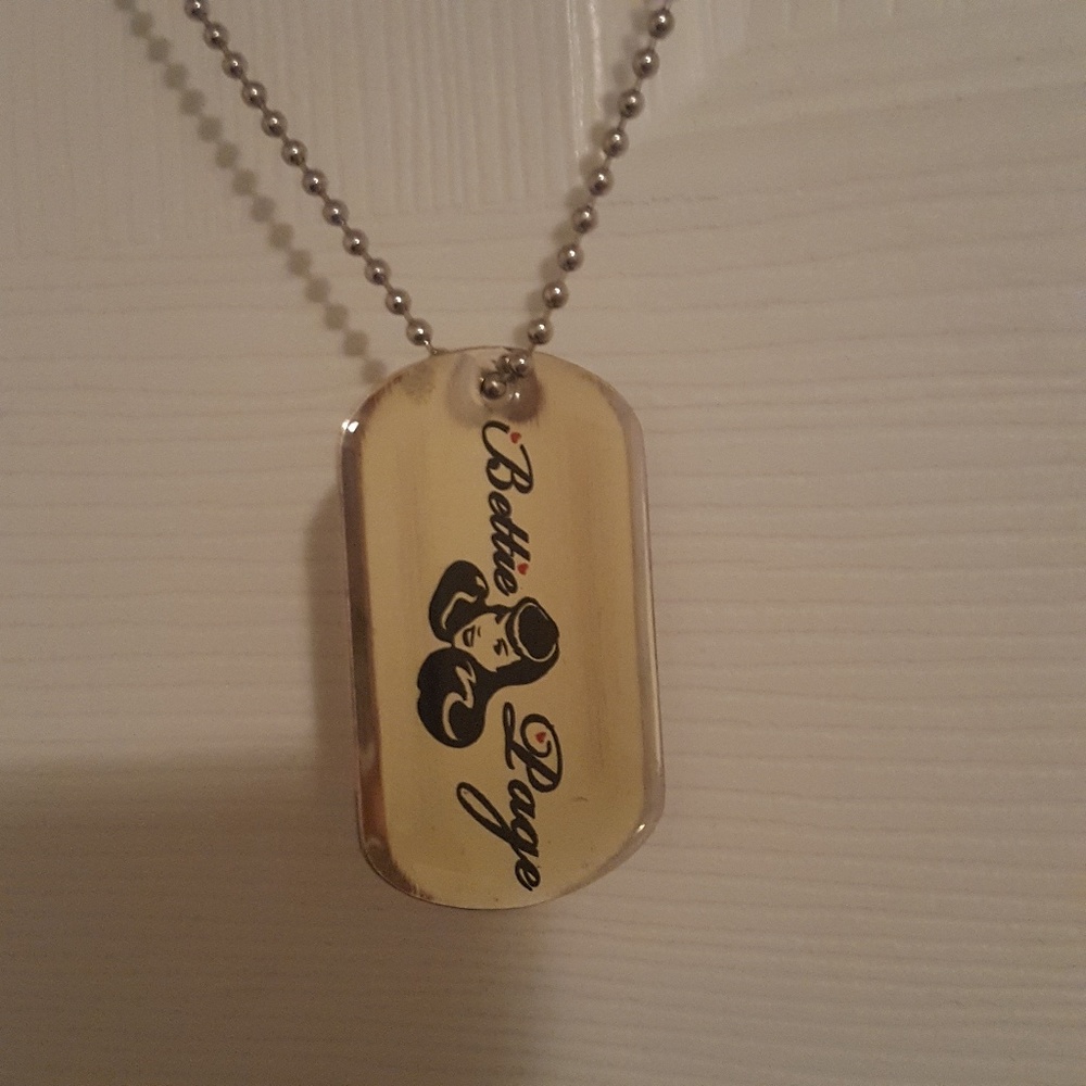 Bettie Page Dogtag Necklace